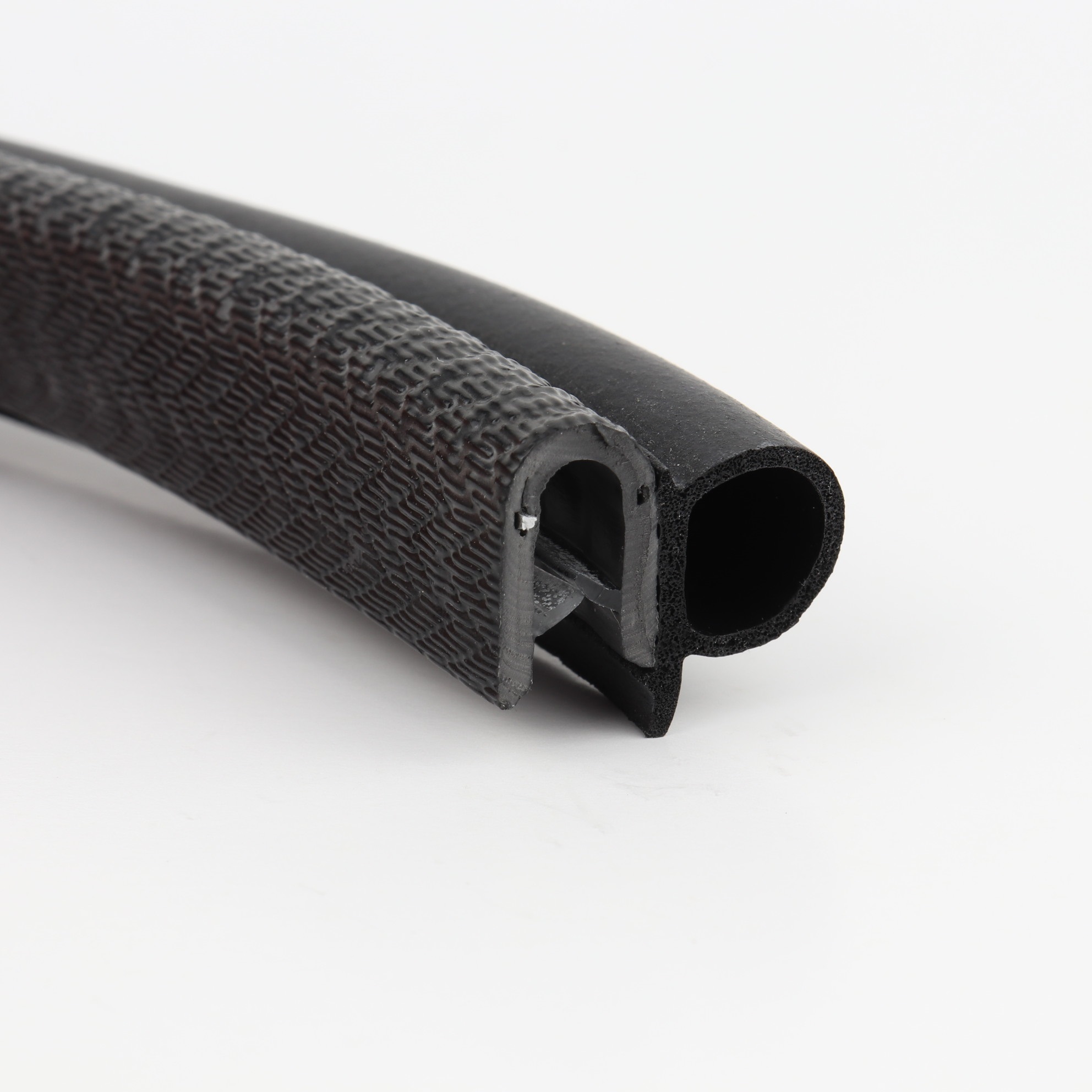 Kantenschutz-Dichtprofil - PVC/EPDM - mit Dichtung seitlich - Klemmbereich  4-7mm