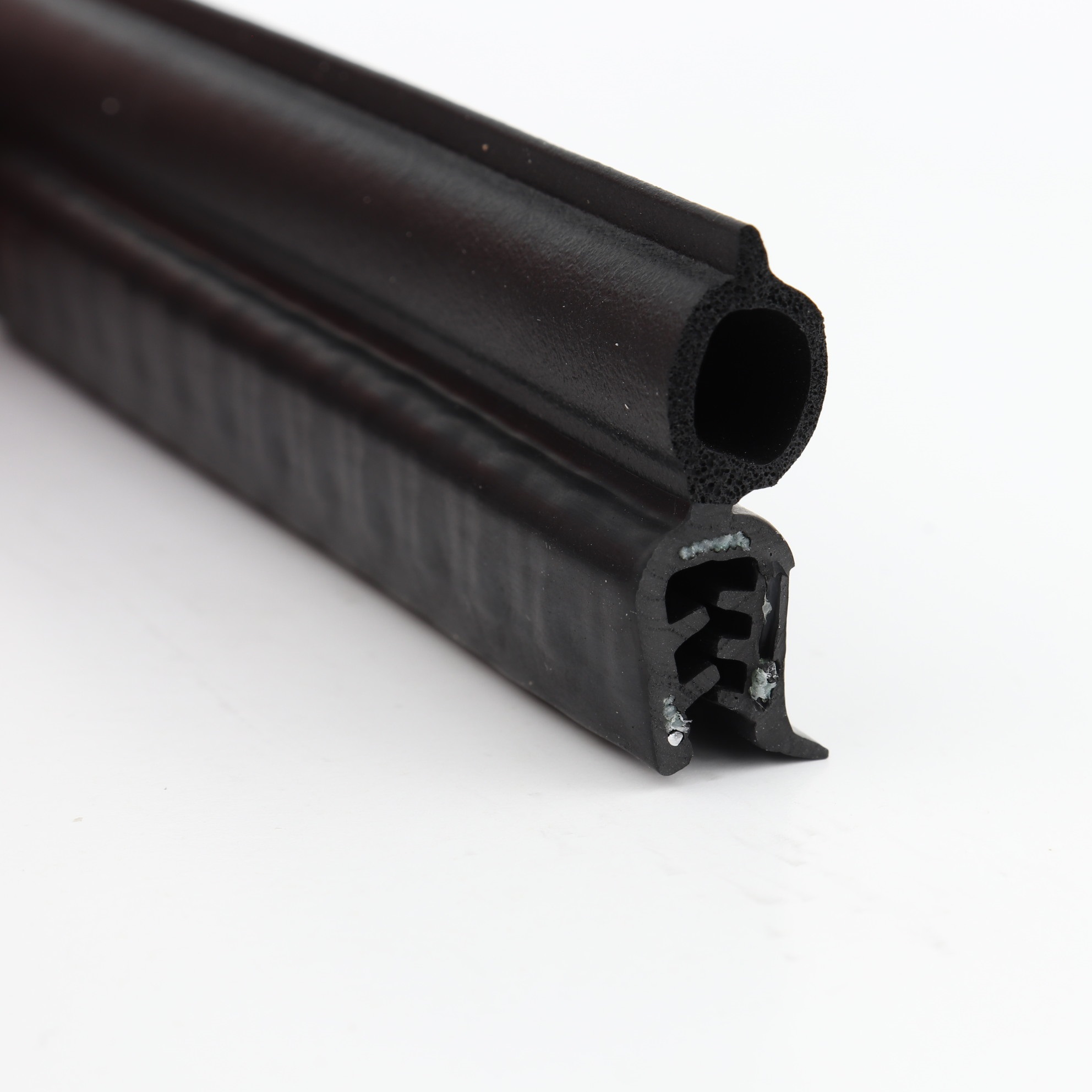 Kantenschutz-Dichtprofil - PVC/EPDM - mit Dichtung oben - Klemmbereich 1,5- 3mm